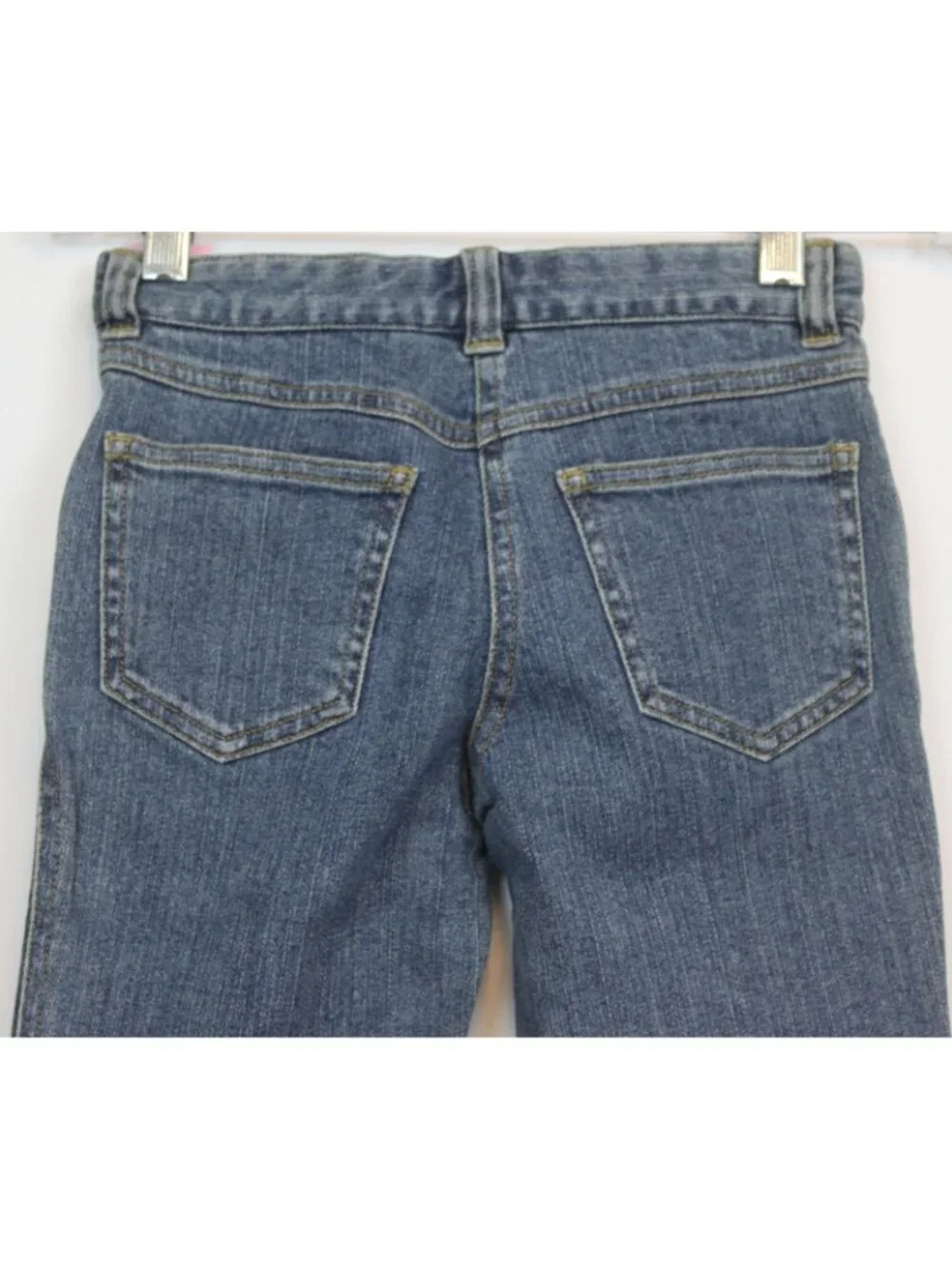 2007 Gymboree Snow Princess Denim Jeans sz 5 Silver snowflakes Embroider Rhinest